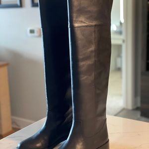 Jcrew OTK Women’s black leather boots size 7.5